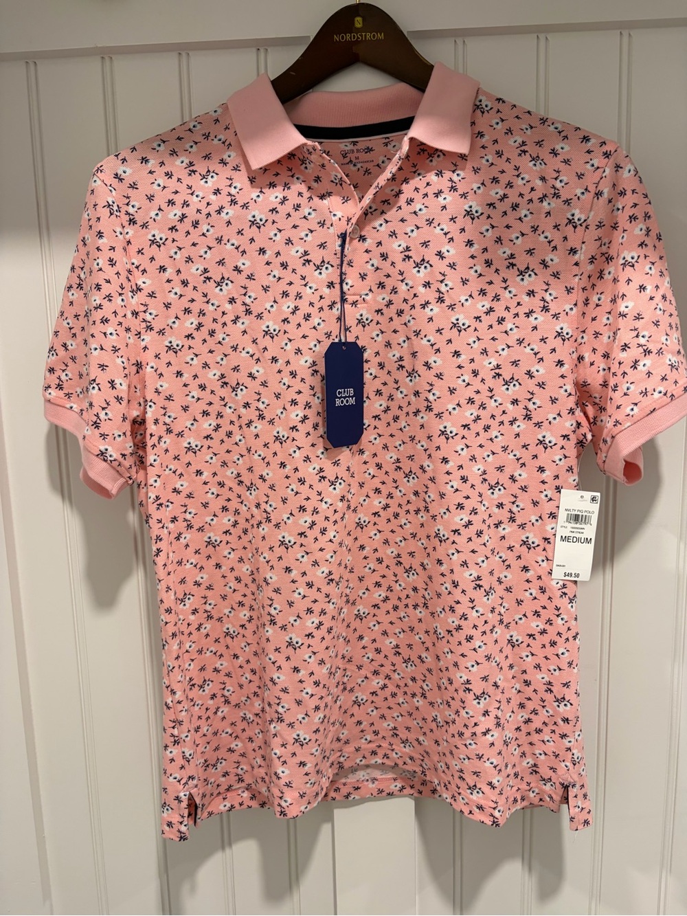 Club Room Pink Floral-Print Polo Shirt